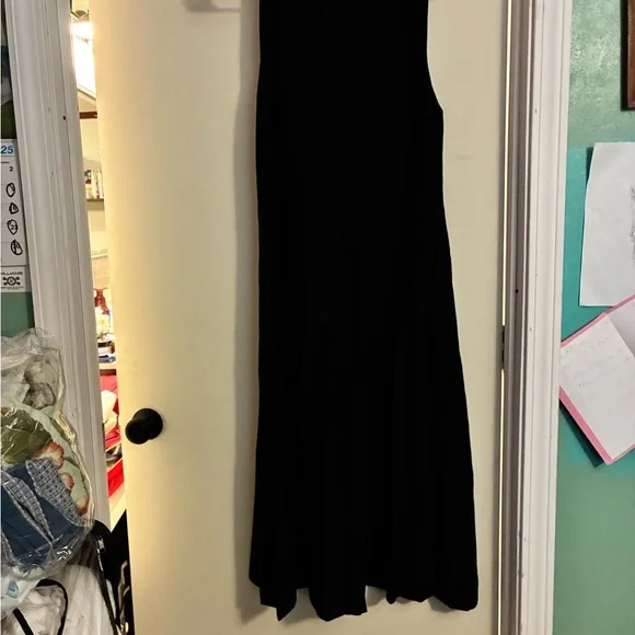 Elegant Black Sleeveless Dress NWT Edited By Remi Bader Pleated - Picture 6 of 8